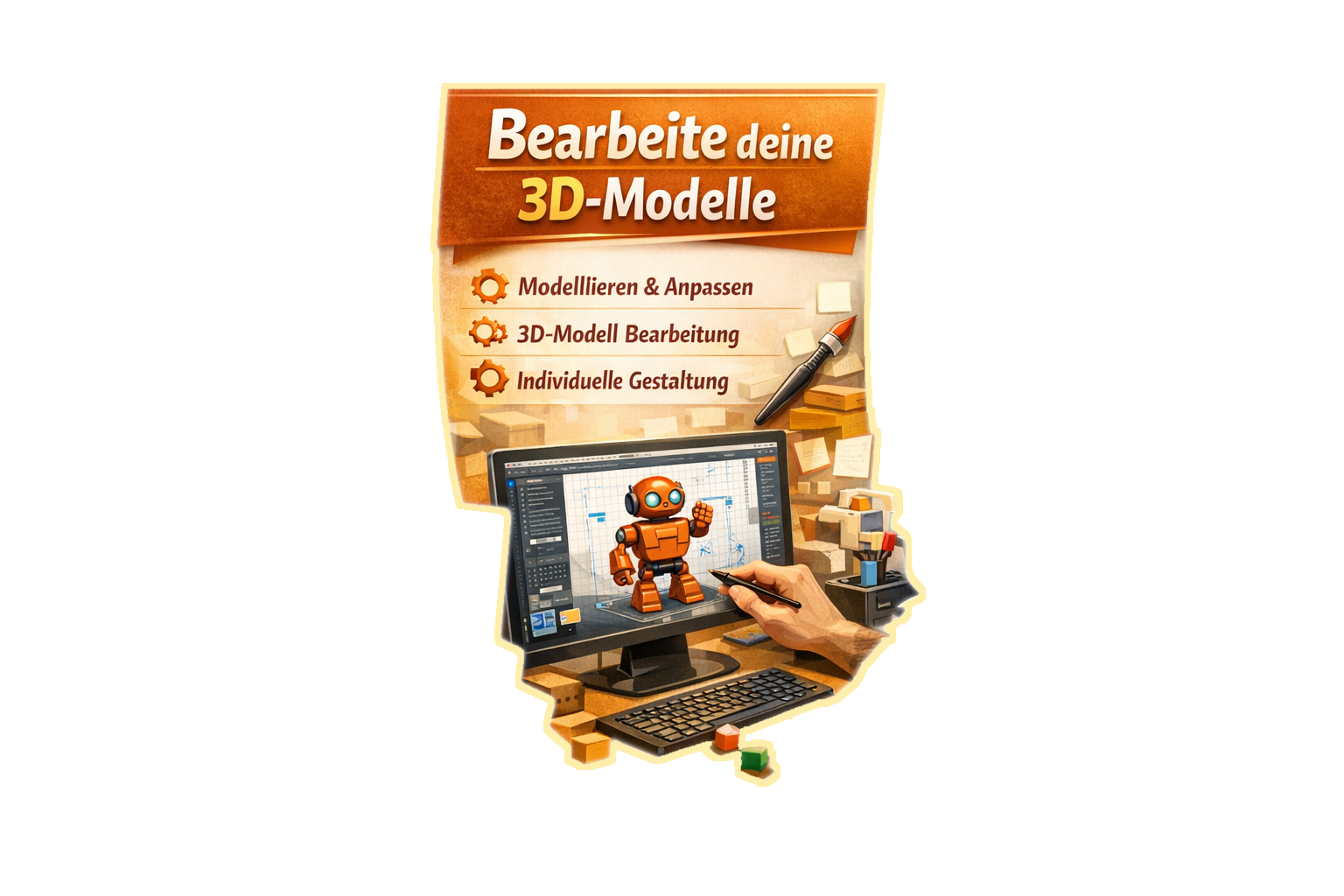 Bearbeite deine 3D-Modelle
